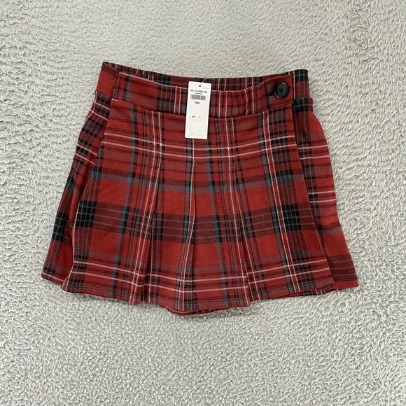 Hollister Pants - Hollister Skort Womens Small Ultra High Rise Red Plaid Wrap Academia Shorts